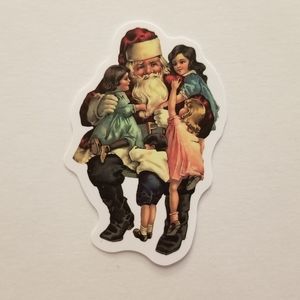 10/$10 Vintage Santa & Kids Sticker